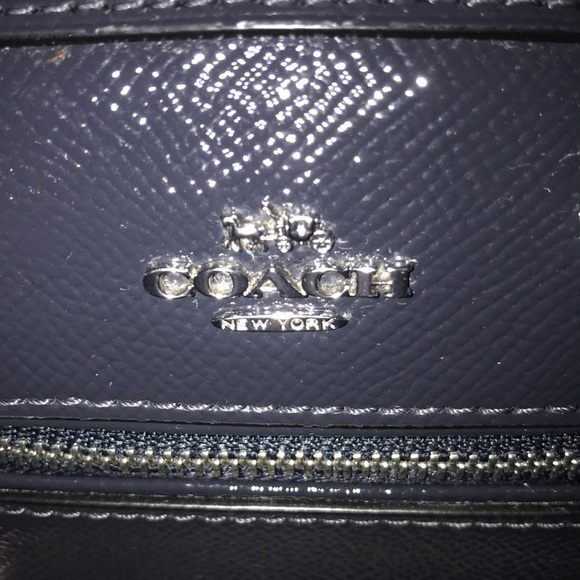 COACH MICRO ROWAN SATCHEL LEATHER CROSSBODY BAG CE631 Midnight Navy - Picture 2 of 7